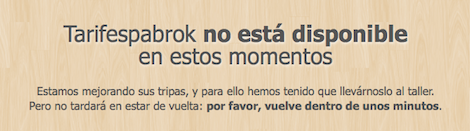 Página de mantenimiento